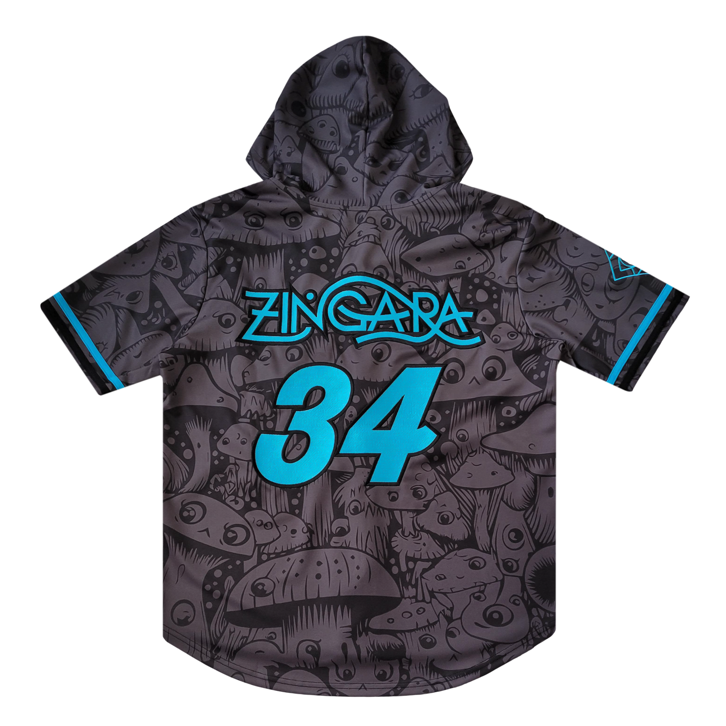 Limited Edition Black / Gray Hooded Baseball Jersey
